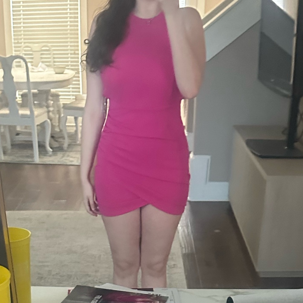 Sincerely Jules Pink Halter Bodycon Dress
